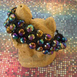 Triple Bead Sparkle Shambala Bracelet
